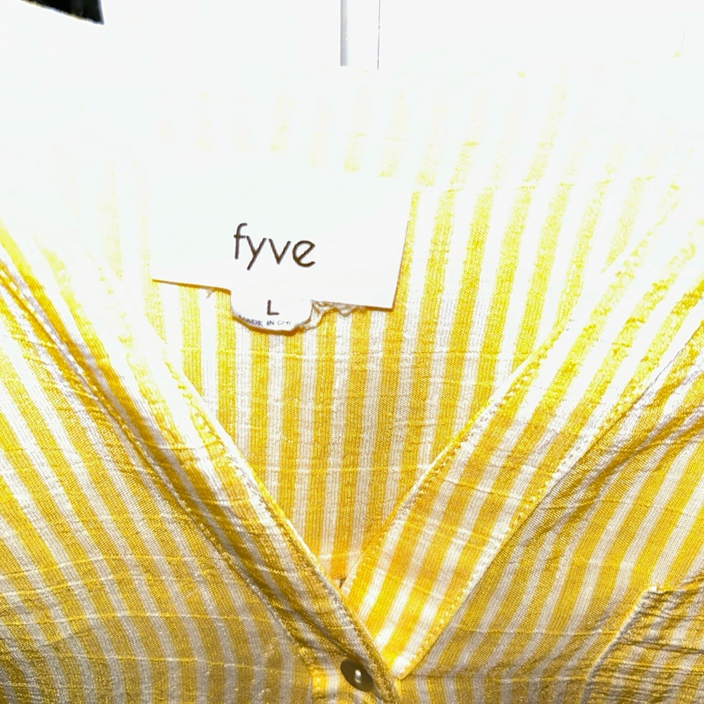 Frye Yellow Ombre Button-Down Blouse - image 2